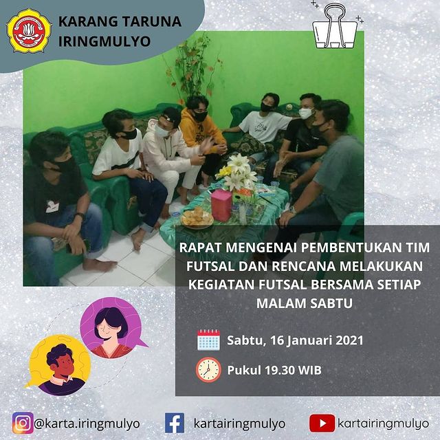 Rapat Mengenai Pembentukan Tim Futsal Karang Taruna Iringmulyo